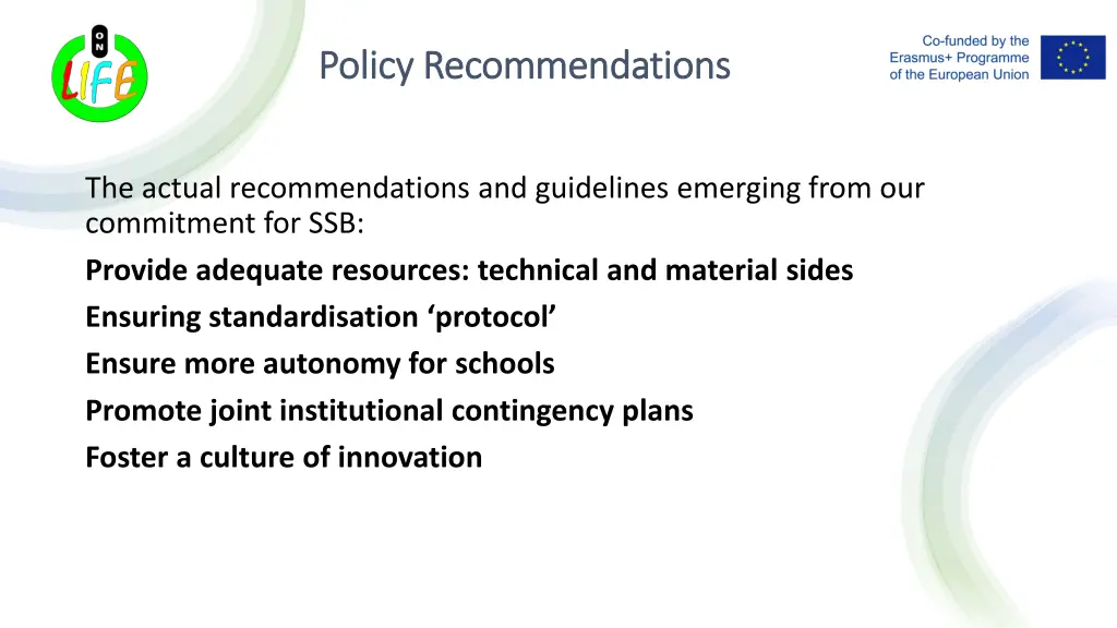policy recommendations policy recommendations 5