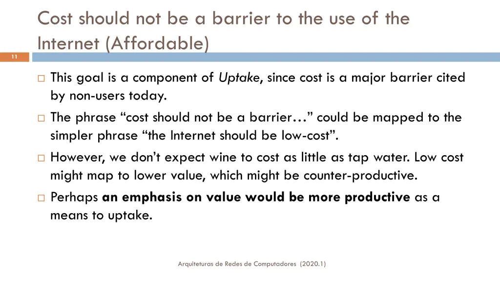cost should not be a barrier