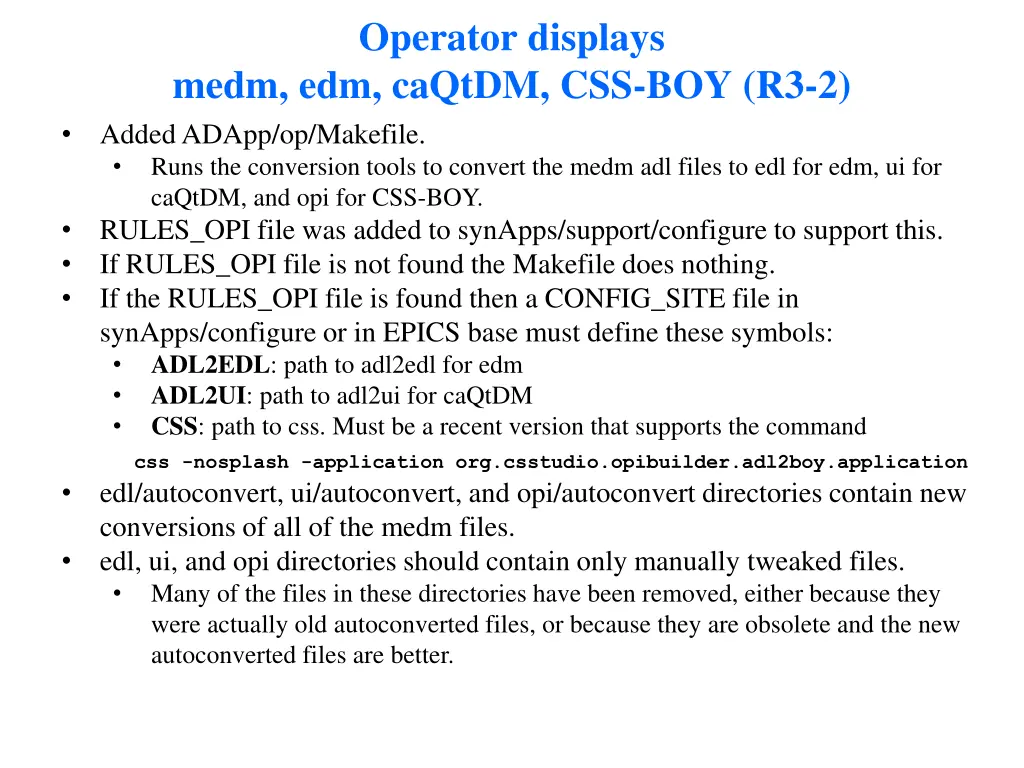 operator displays