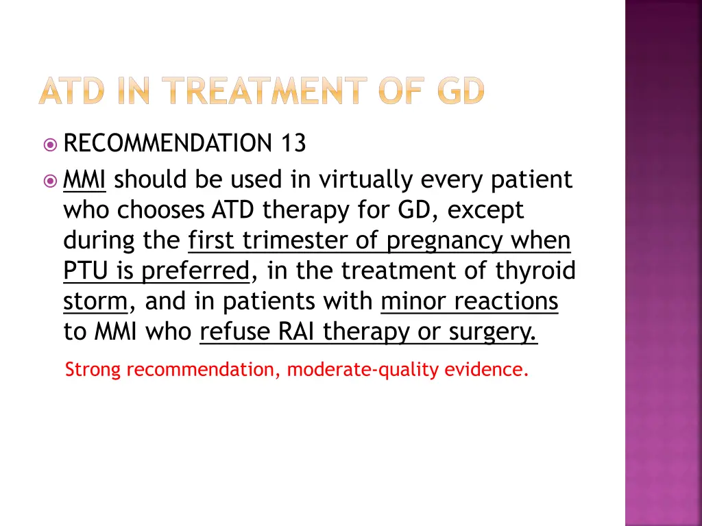 atd in treatment of gd