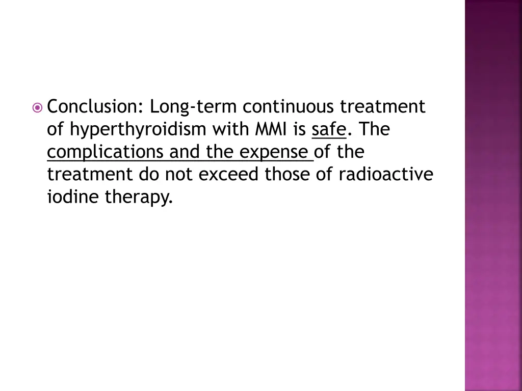 conclusion long term continuous treatment