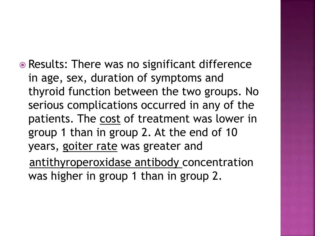 results there was no significant difference