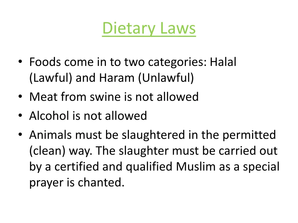 dietary laws