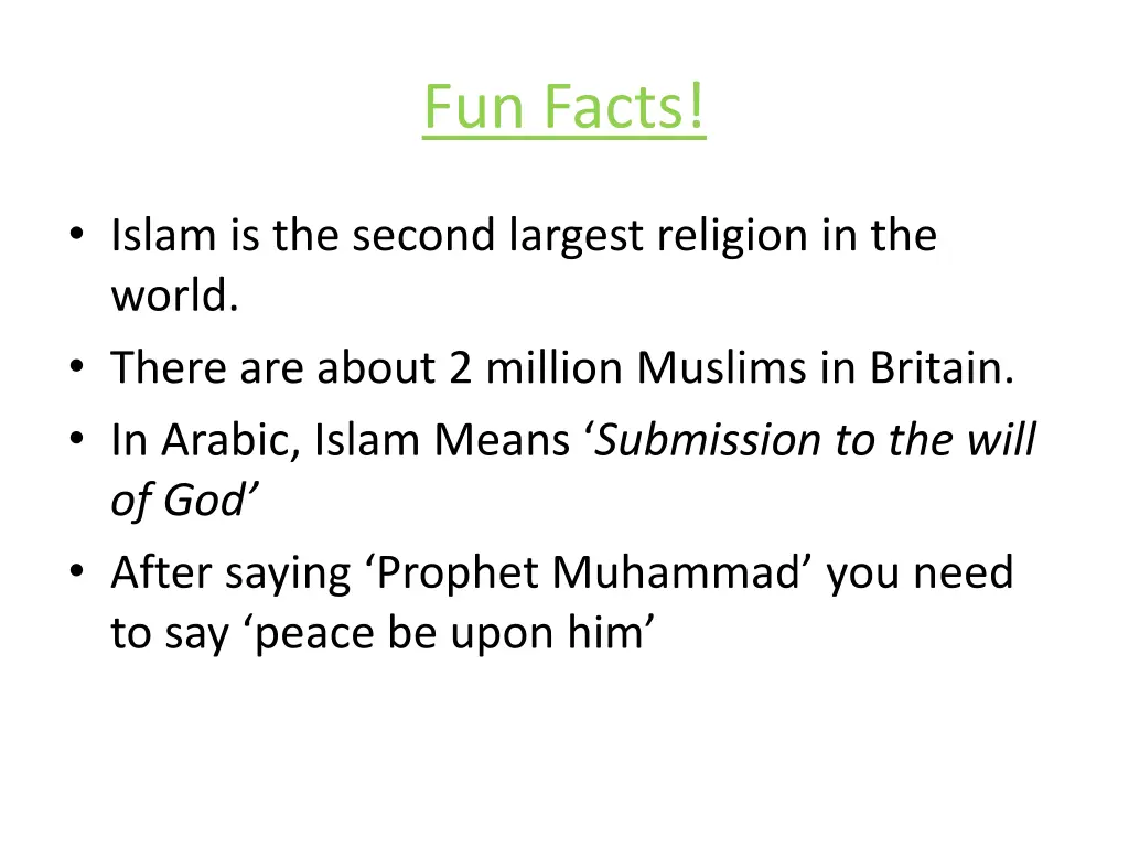 fun facts