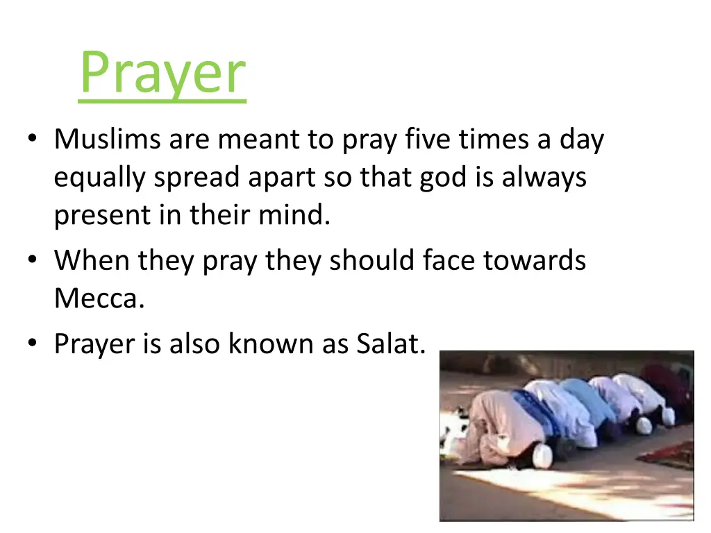 prayer muslims are meant to pray five times