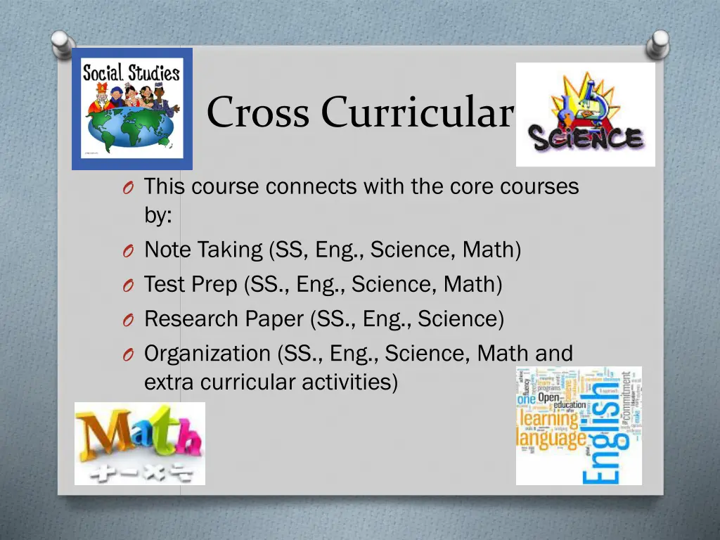 cross curricular