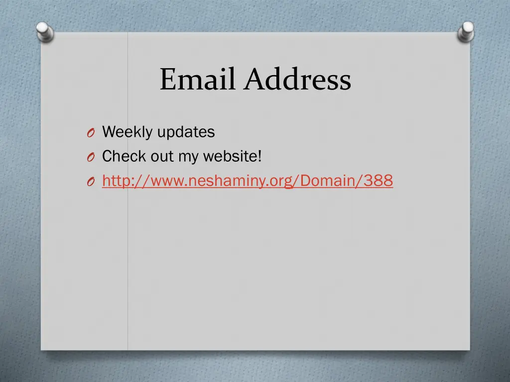 email address
