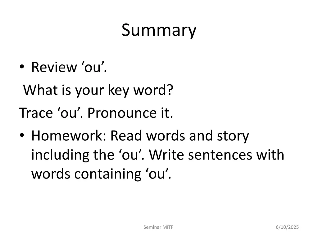 summary 1