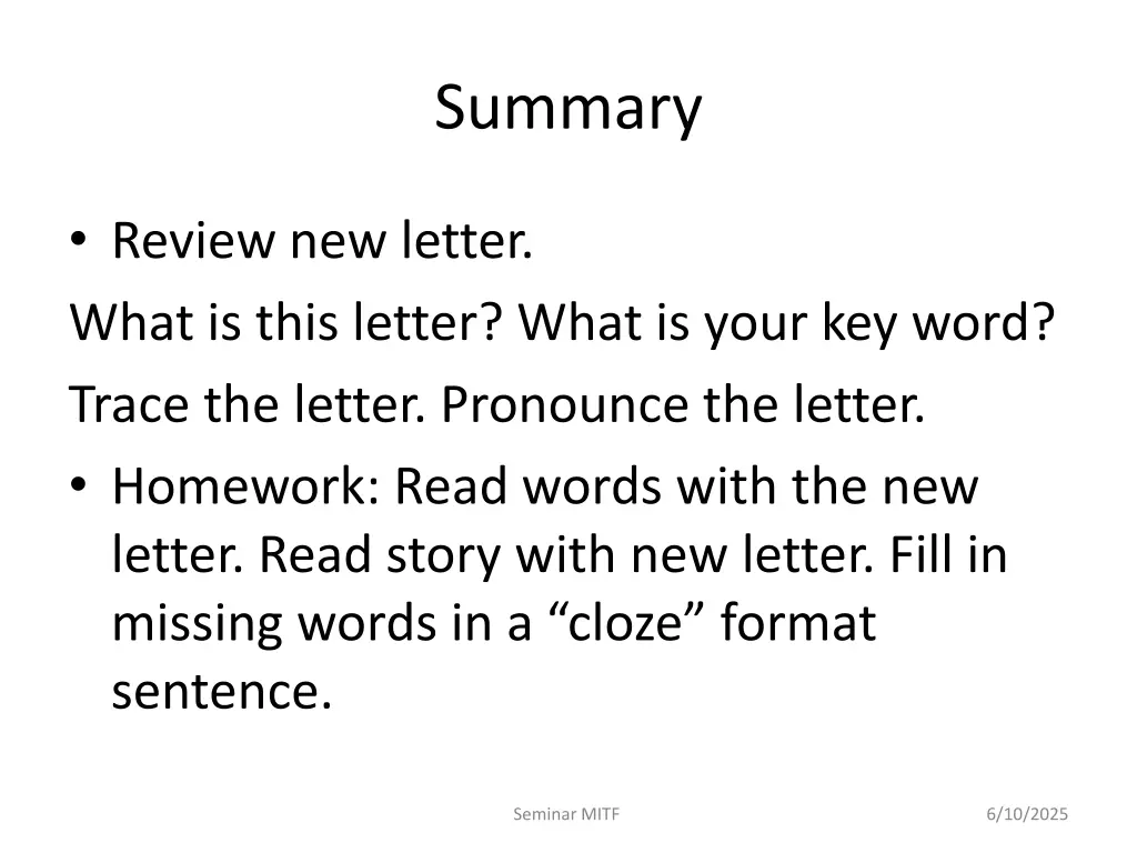 summary