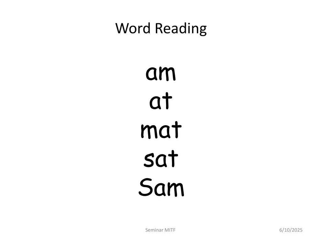 word reading