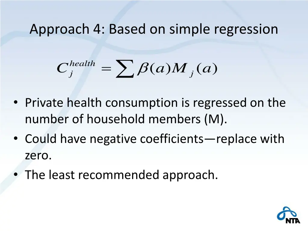 approach 4 based on simple regression
