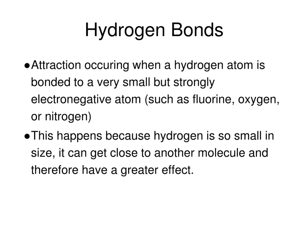 hydrogen bonds