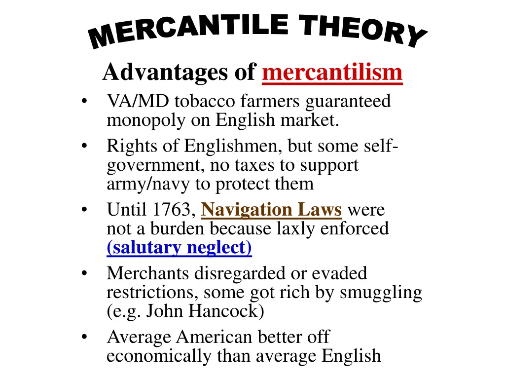 m e r c a n t i l e t h e o r y 3
