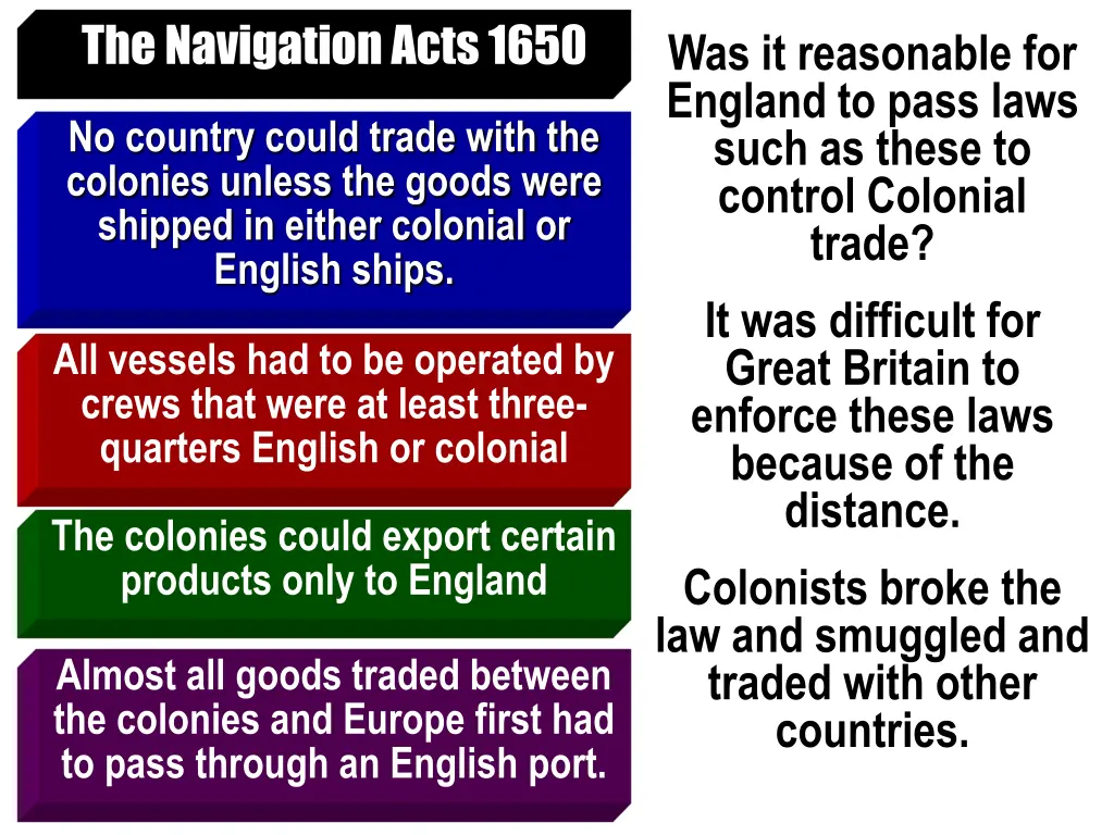 the navigation acts 1650
