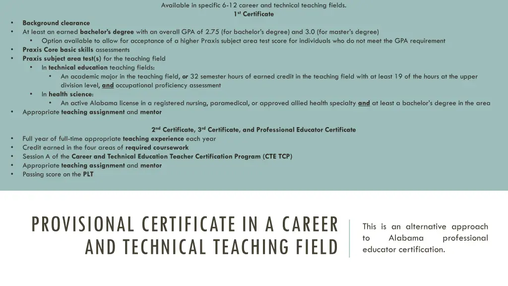 available in specific 6 12 career and technical
