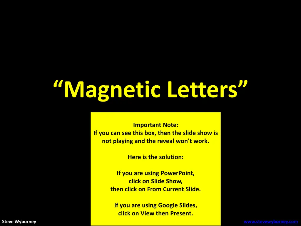 magnetic letters