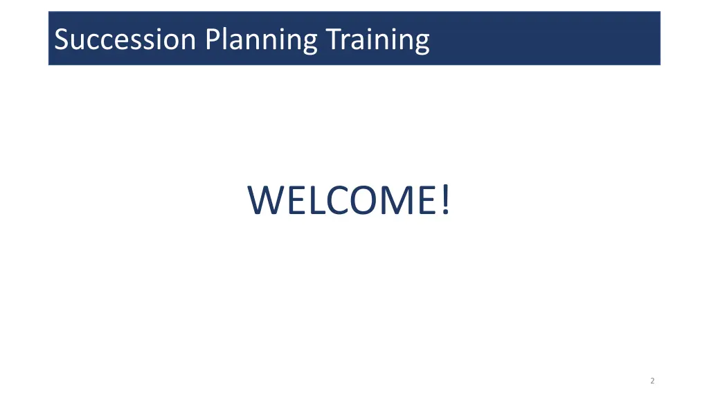 succession planning training