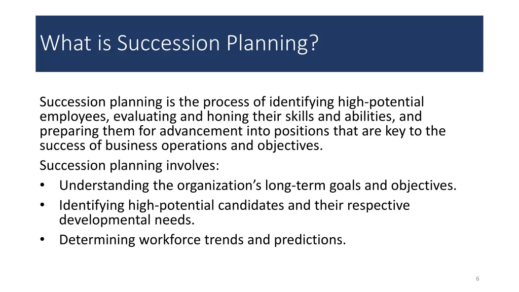 what is succession planning