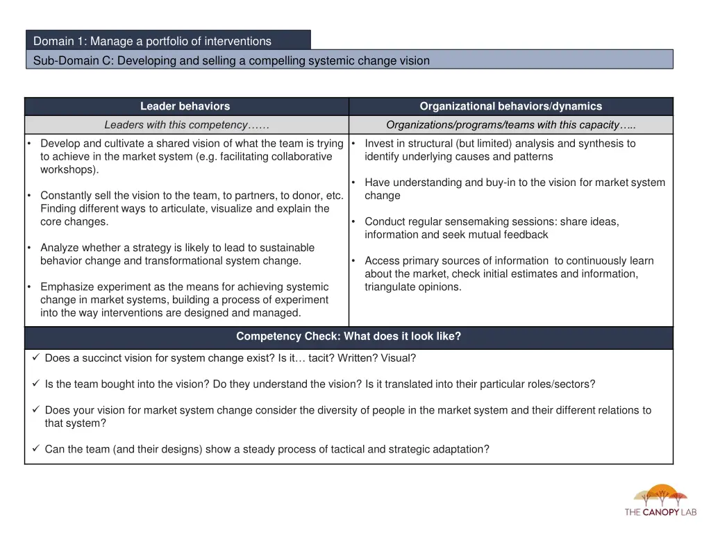 domain 1 manage a portfolio of interventions 3
