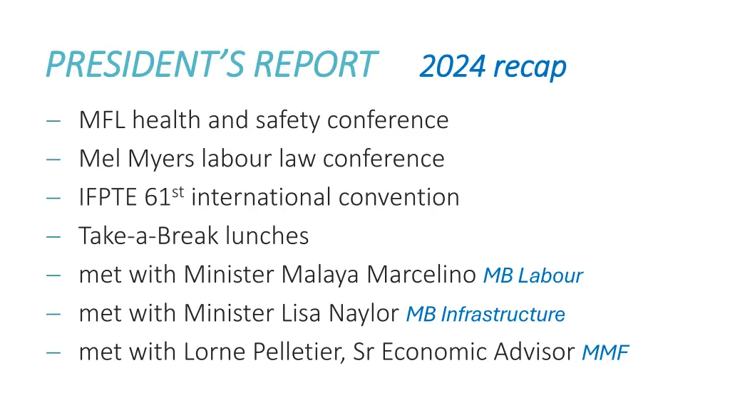 president s report president s report 2024 recap