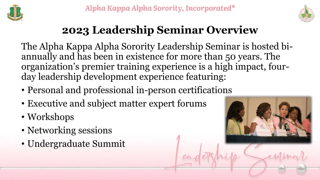 2023 leadership seminar overview