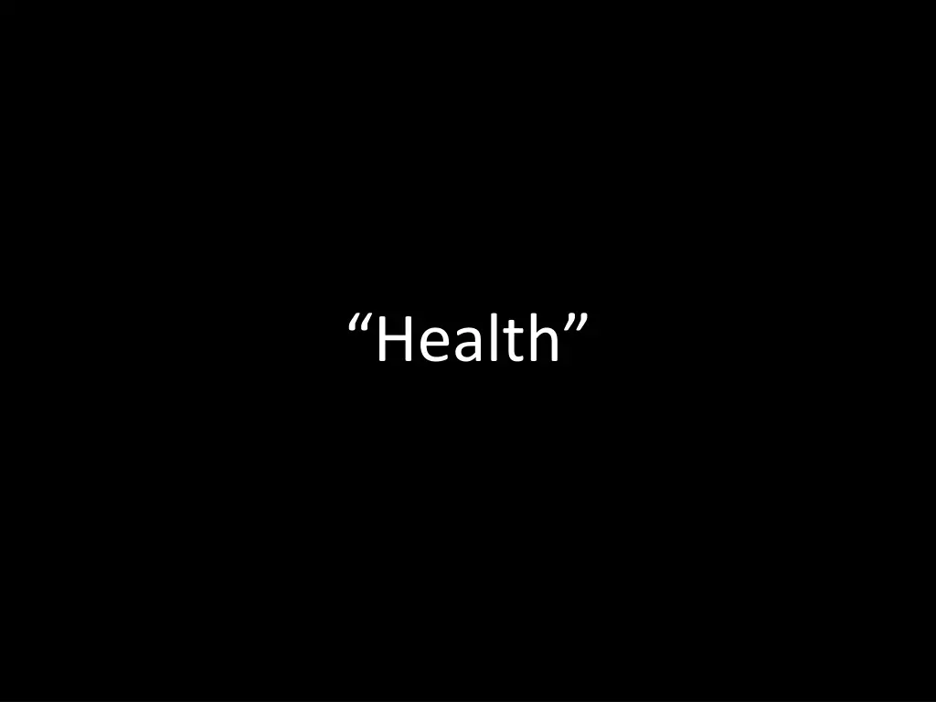 health