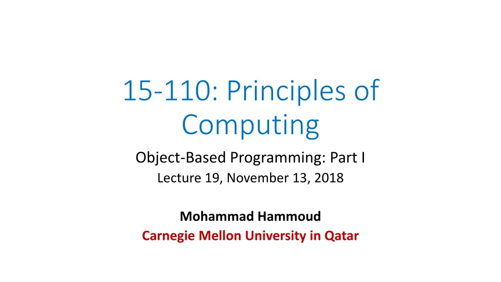 15 110 principles of computing object based