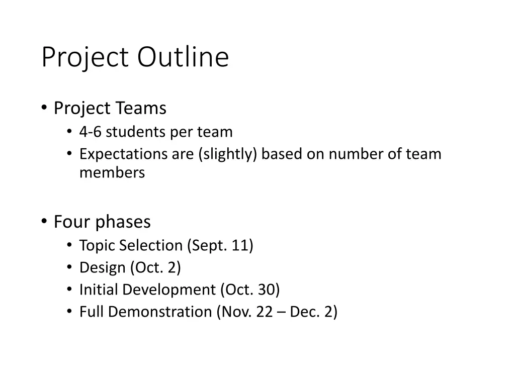 project outline