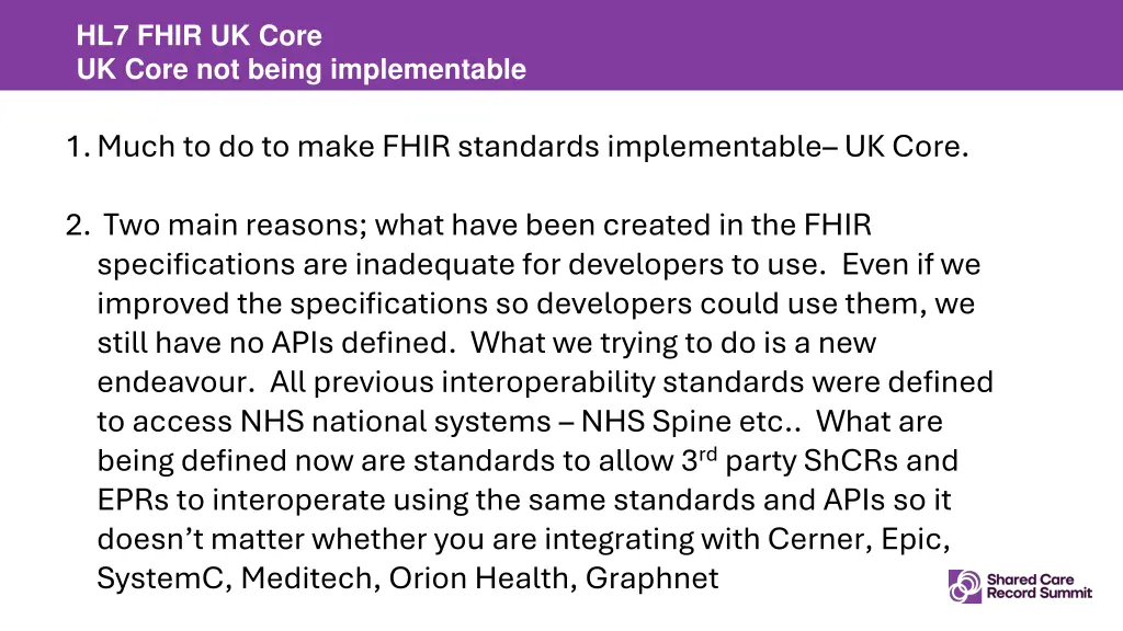 hl7 fhir uk core uk core not being implementable