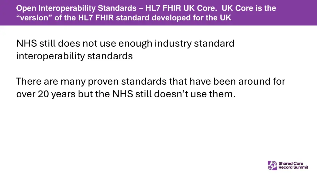 open interoperability standards hl7 fhir uk core