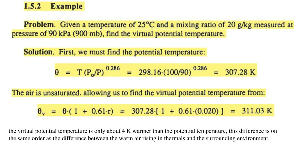 the virtual potential temperature is only about