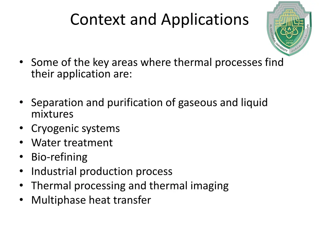 context and applications