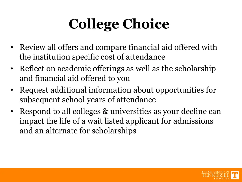 college choice