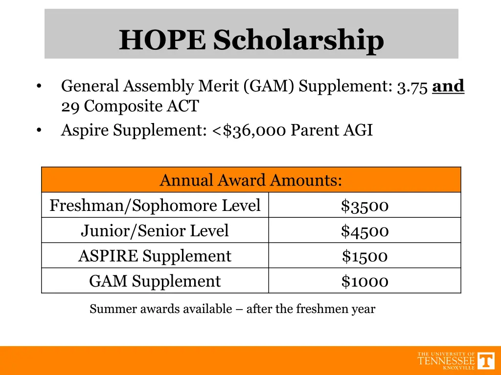 hope scholarship
