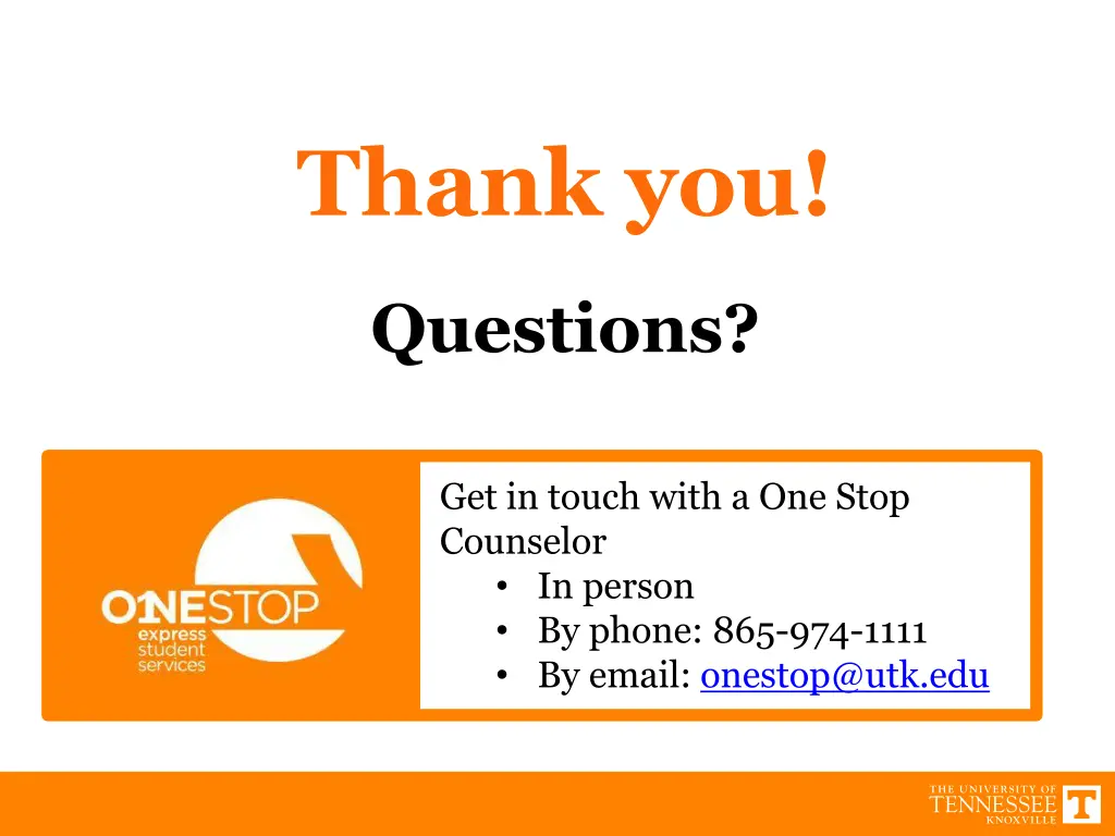thank you questions