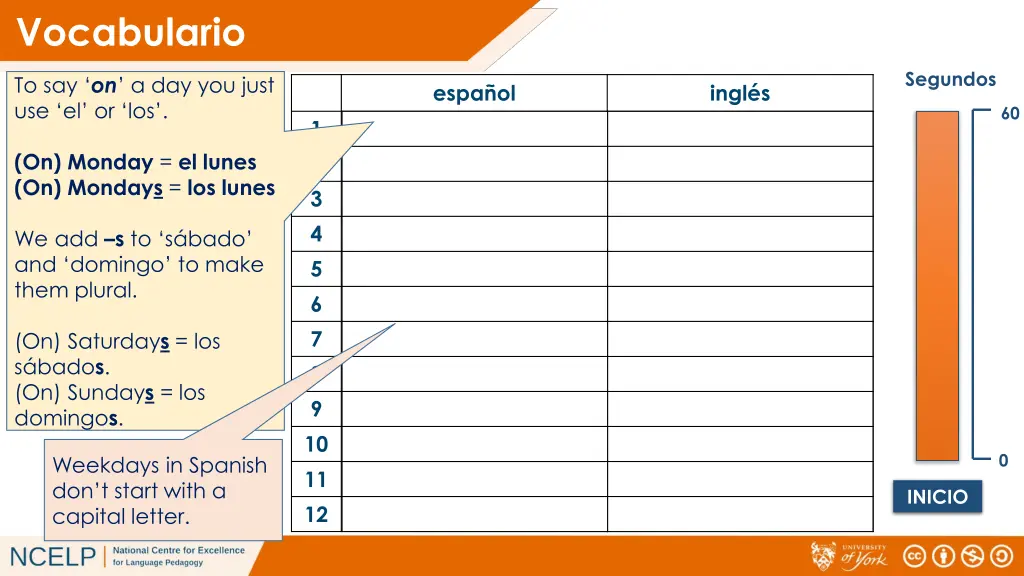 vocabulario