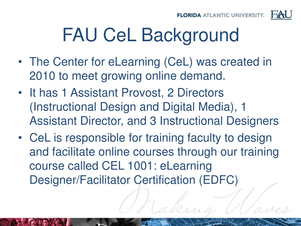 fau cel background