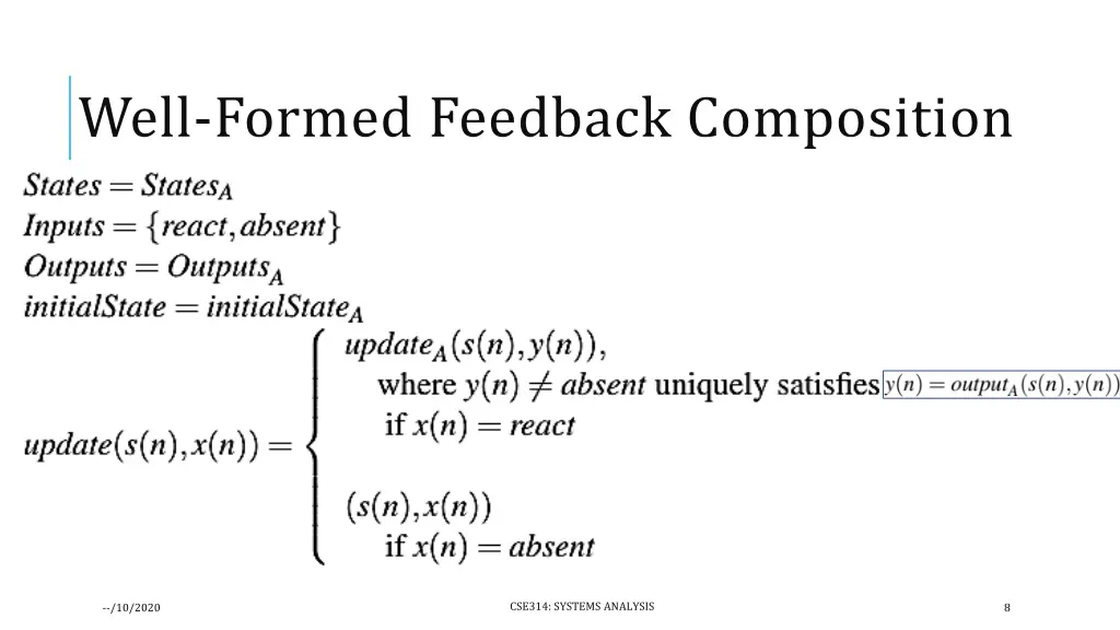 well formed feedback composition