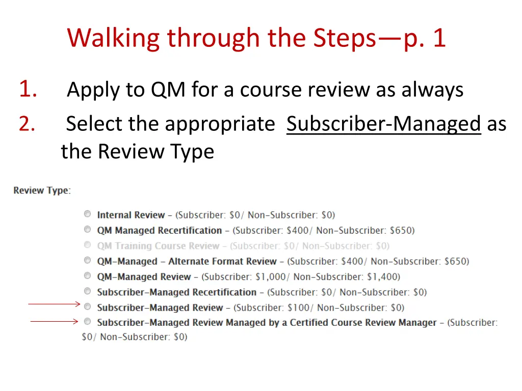 walking through the steps p 1