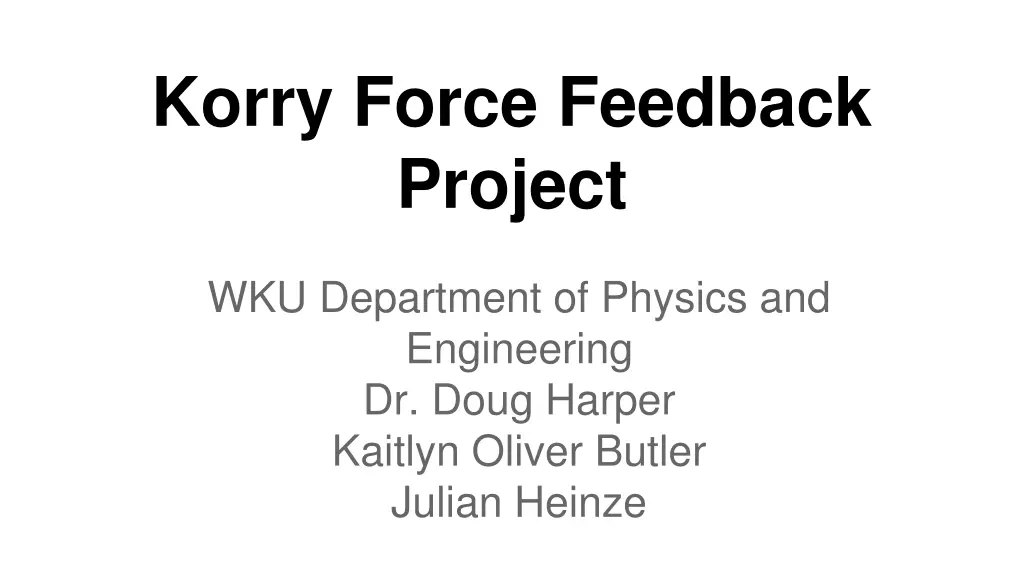 korry force feedback project