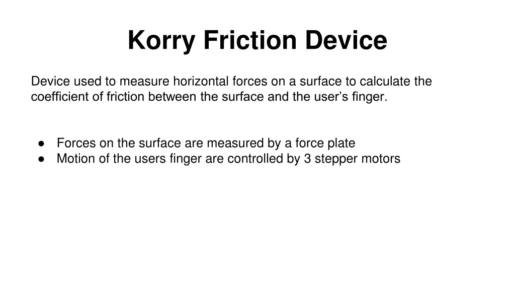 korry friction device