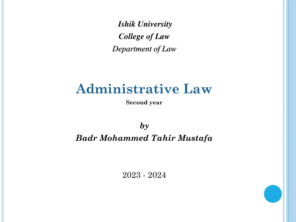 ishik university college of law department of law