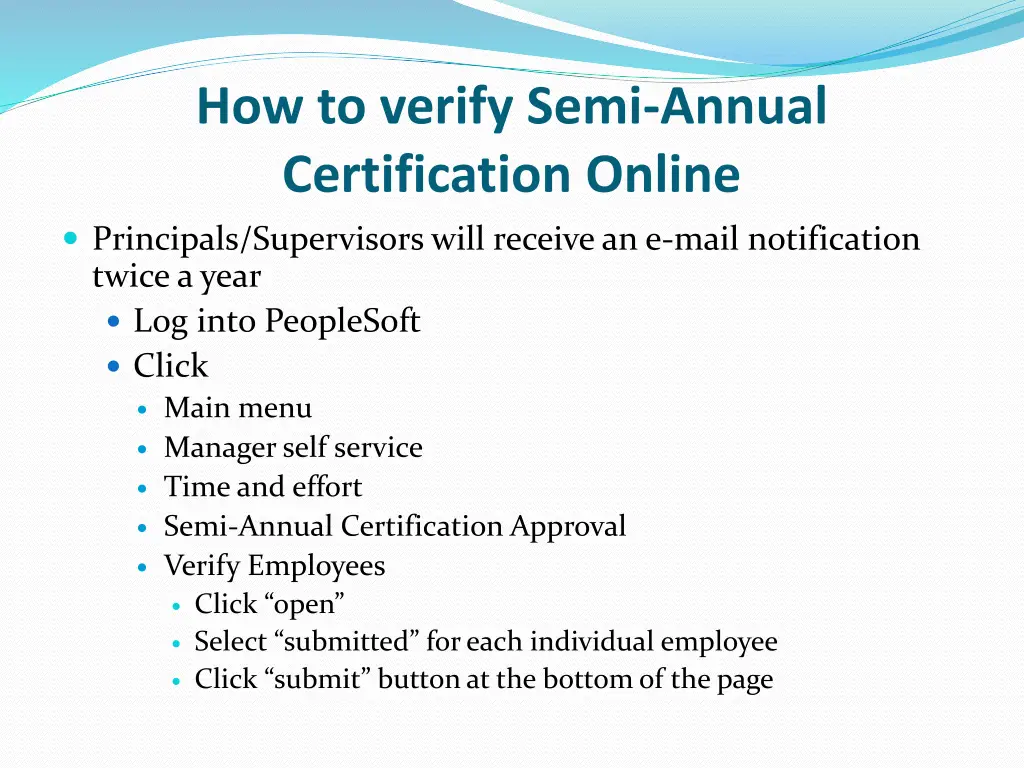 how to verify semi annual certification online