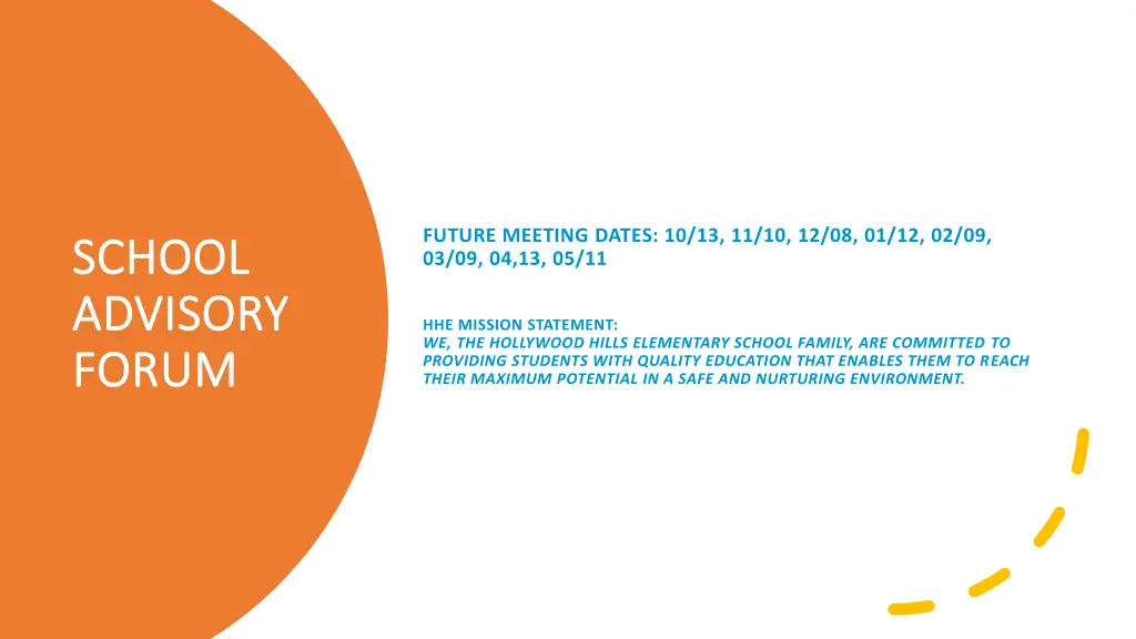 future meeting dates