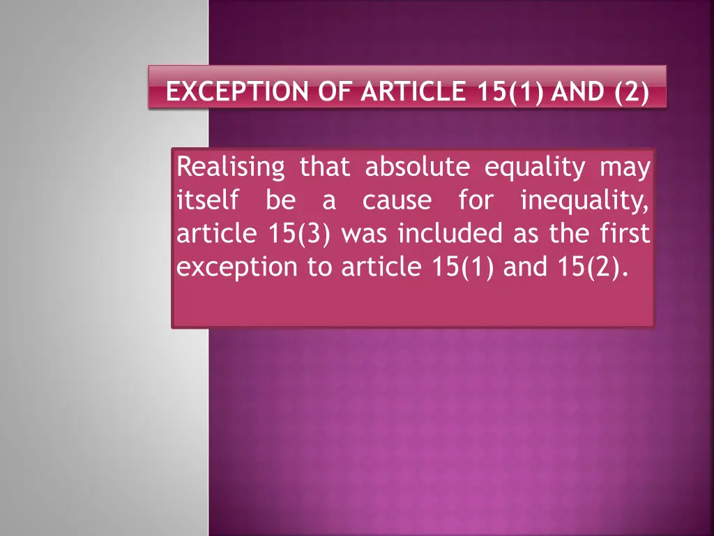 exception of article 15 1 and 2