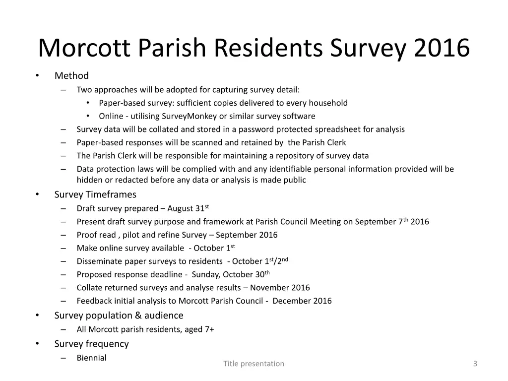 morcott parish residents survey 2016 1