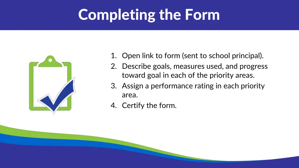 completing the form