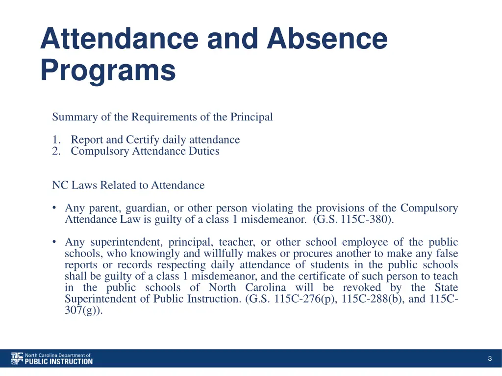 attendance and absence programs