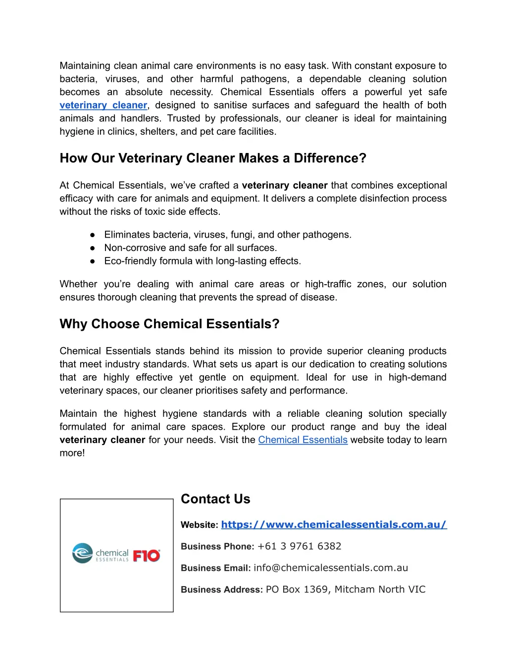 maintaining clean animal care environments