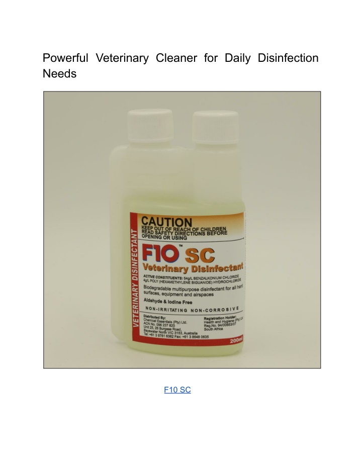powerful veterinary cleaner for daily